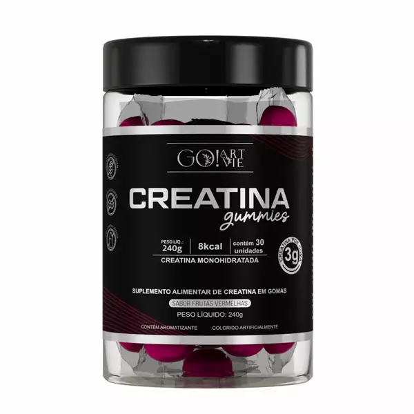 Creatina Gummies Sabor Frutas Vermelhas 30 Gomas
