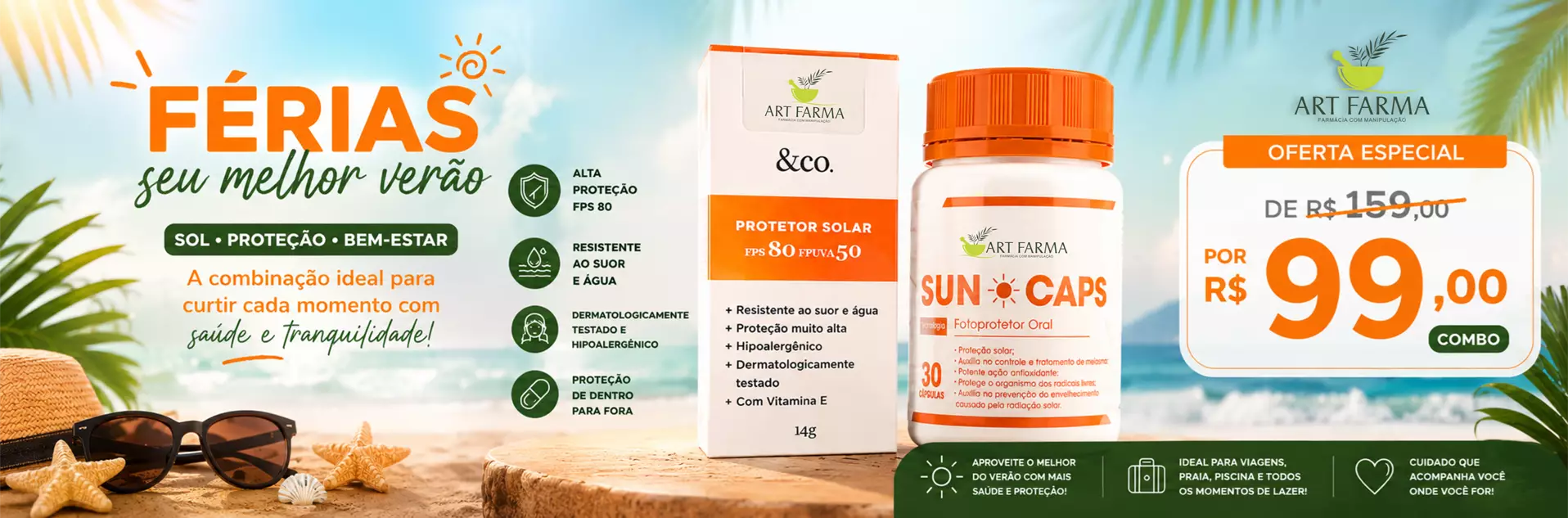 combo protetor solar